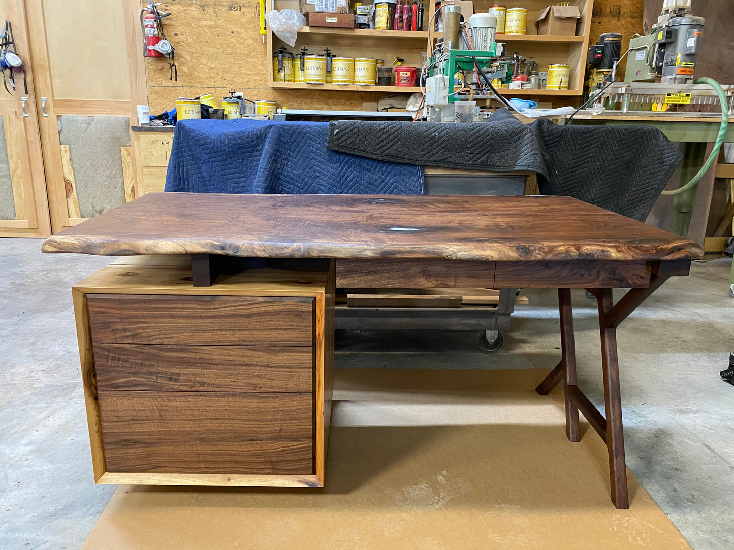 Custom Modern Rustic Modern Walnut Desk