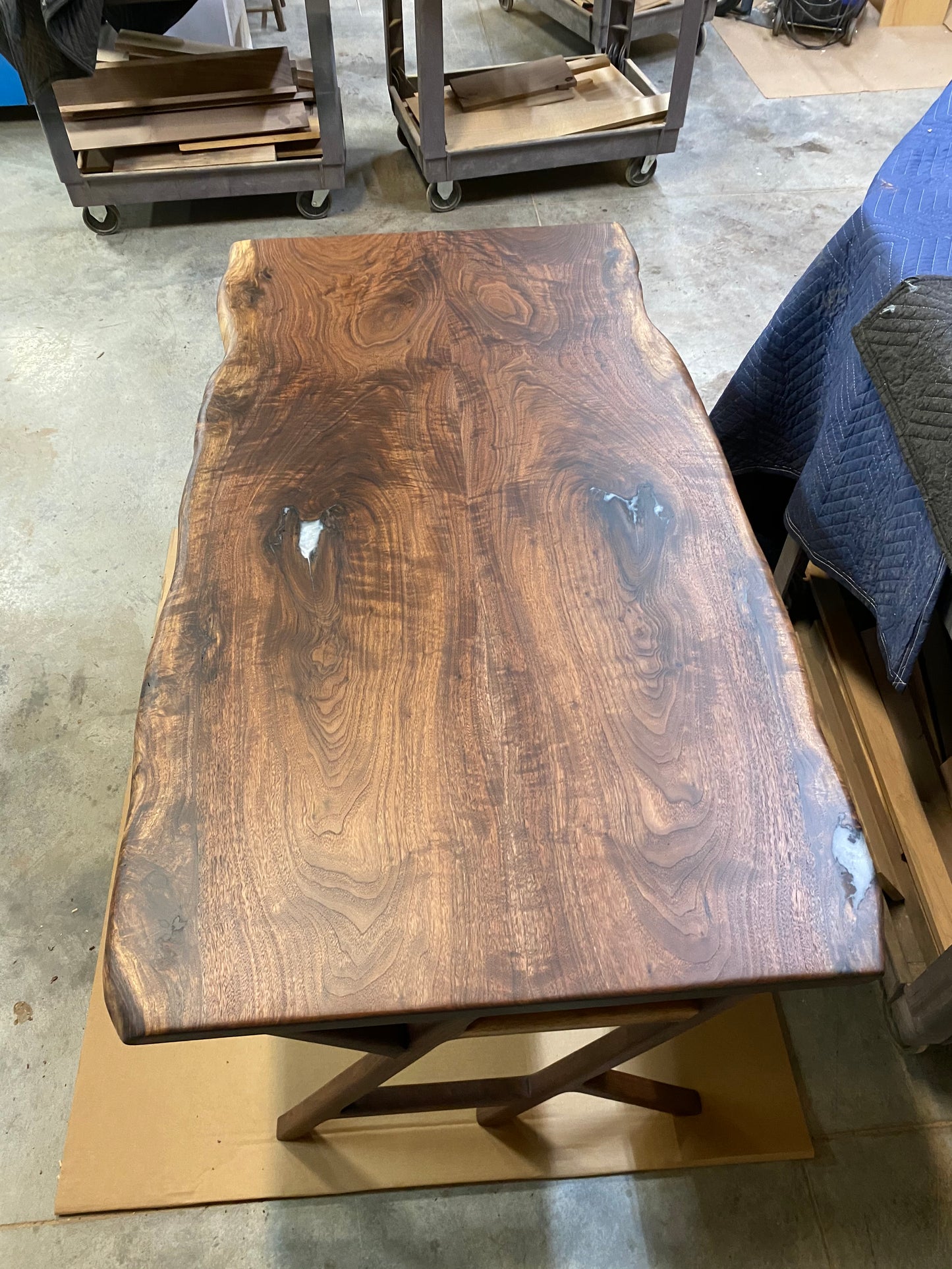 Custom Modern Rustic Modern Walnut Desk