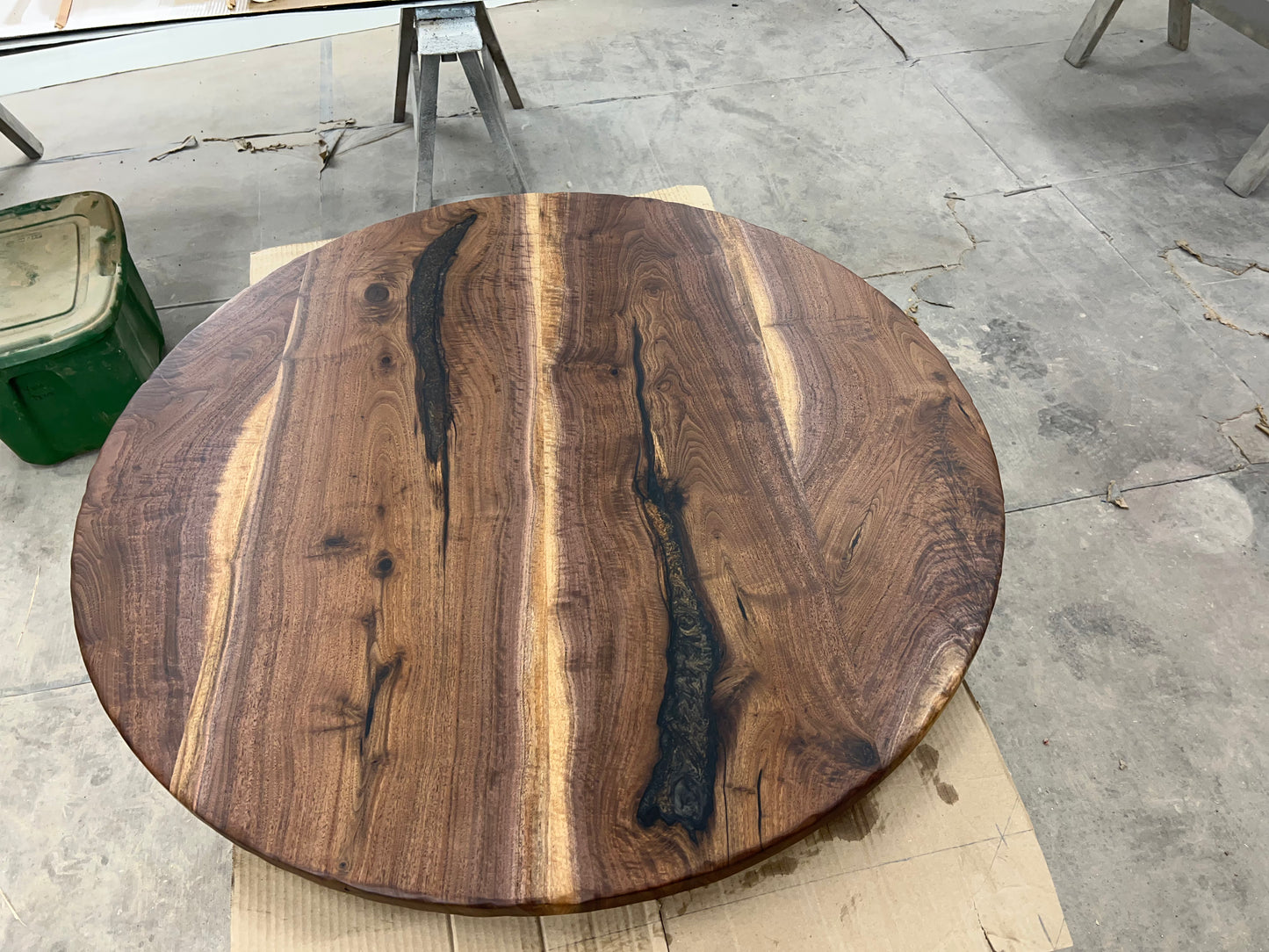 Custom (Size) Walnut Round Pub Table
